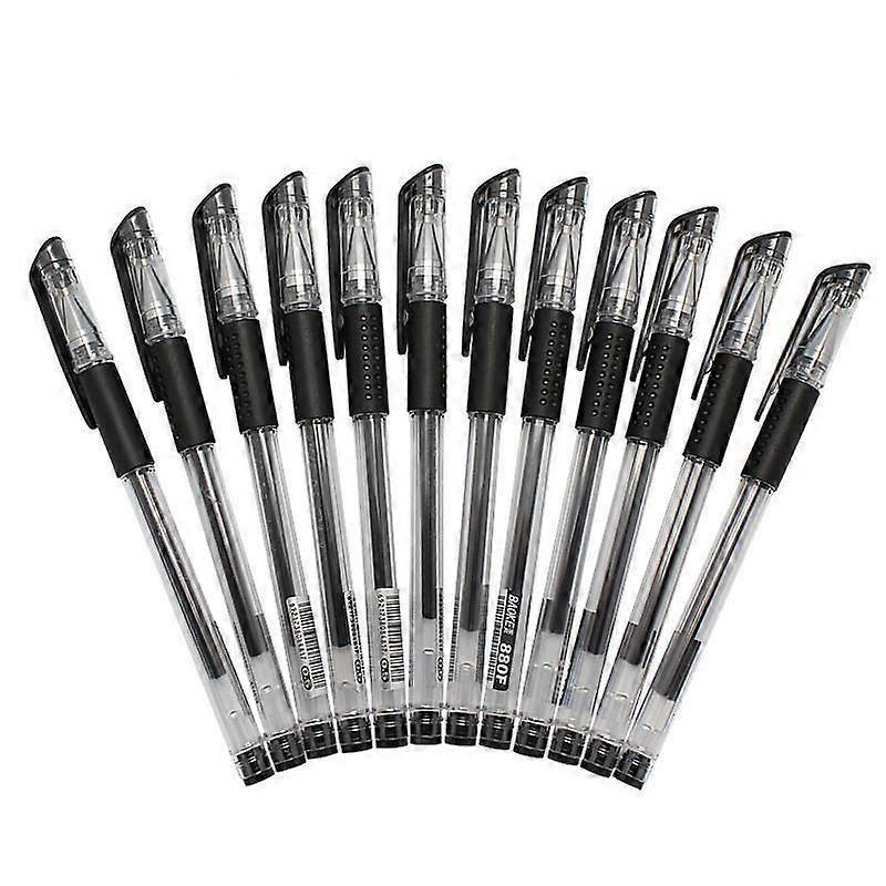 12Pcs 05mm Blue/red/black Gel Ink Pens Office Student Study