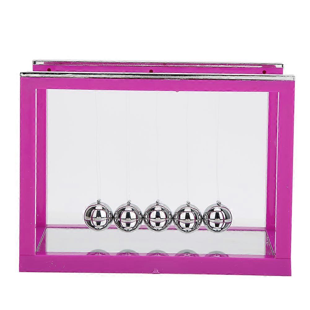 Pendulum Ball Decoration Children Toy Gift Educational Science Tool Ornament with MirrorPurple