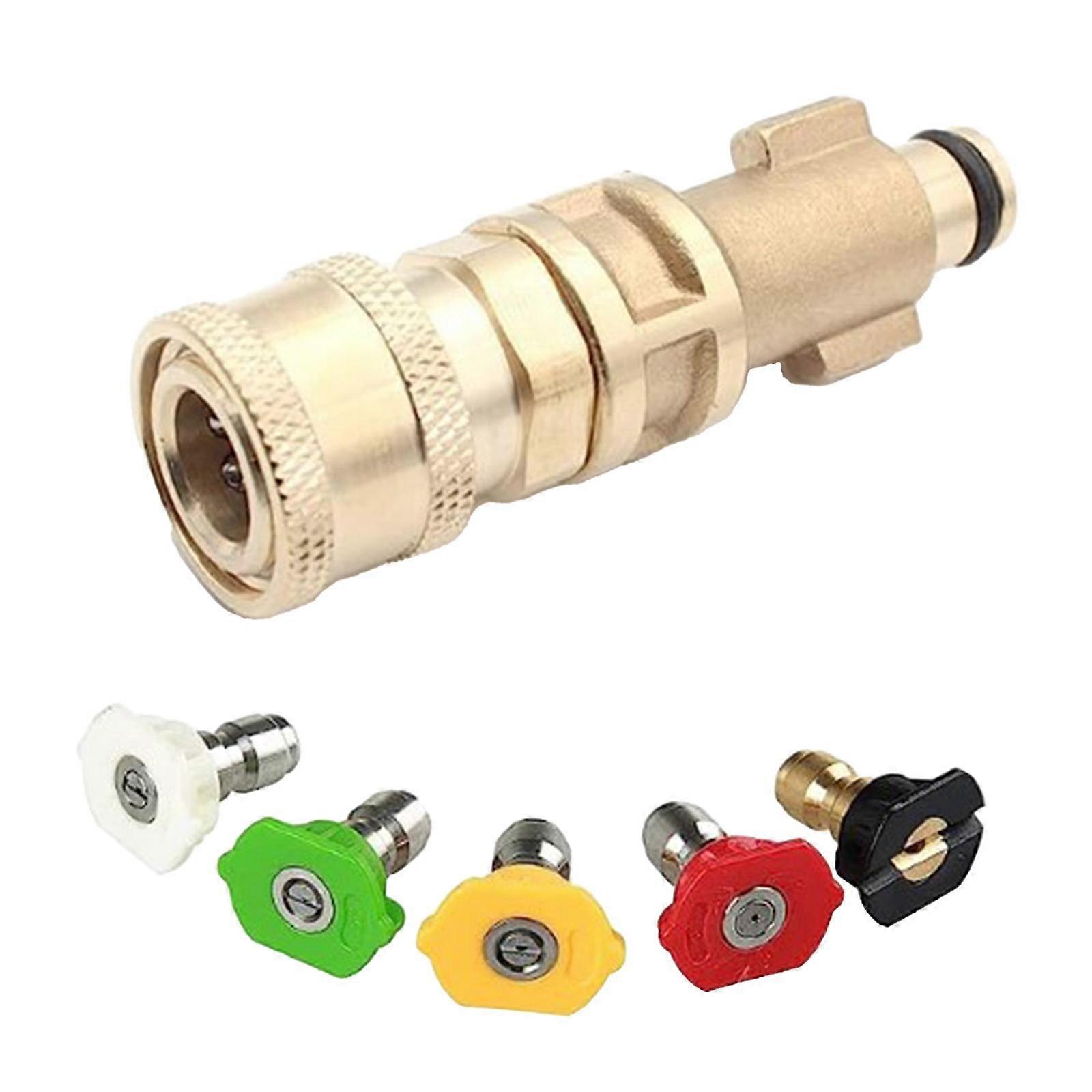 1/4 inch Quick Connector with 5 Nozzle Tips High Performance Easy to Install