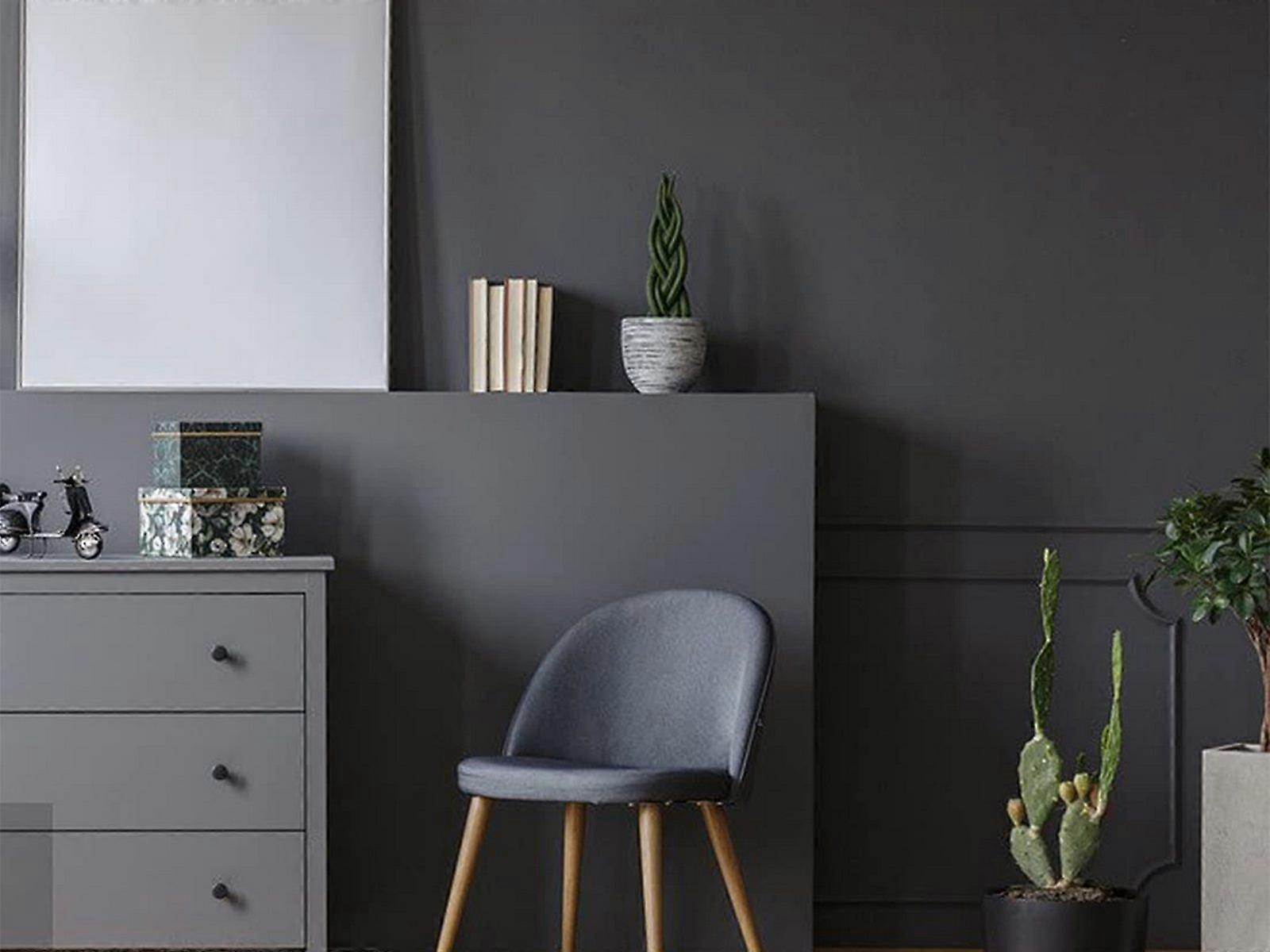 3 Rolls Grey Self-Adhesive Solid Color Wallpaper Wall Sticker Home Decor