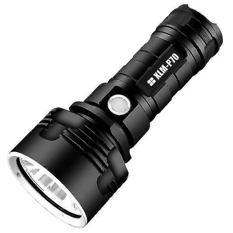 P70 Torch, 30000-100000 Lumens High Power Led Ultra Bright Waterproof Flashlight, Most Powerful Xlm-p70 50w 3-mode Flashlight (single Battery, 50w-p70