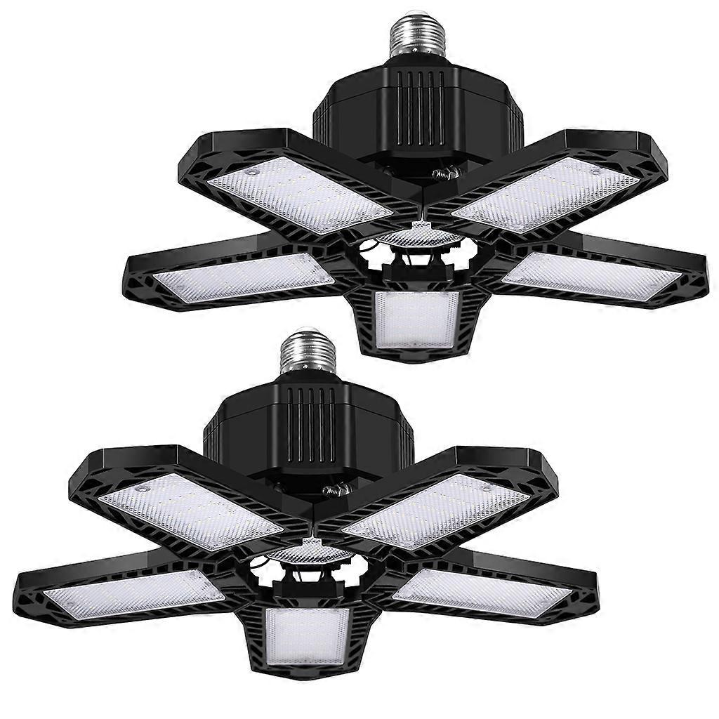 Garázs lámpák 5 leveles LED deformálható garázs mennyezeti lámpák világítótest izzó garázs, raktár, műhely és pajták számára