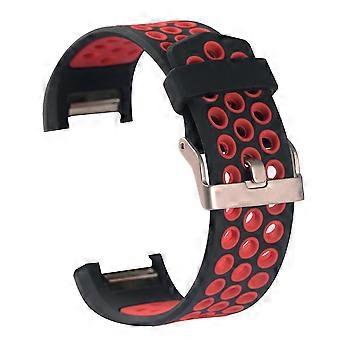Vervangende polsbandjes Siliconen verstelbare Smart Watch-band polsbandjes voor Fitbit Charge 2 groot formaat (zwart en rood) Z