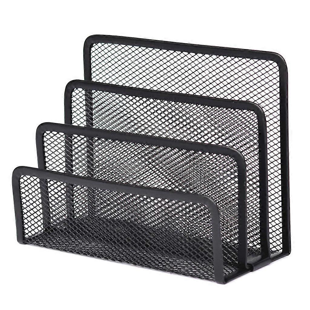 Office Desk Organizer with 6 Compartments Drawer | The Mesh Collection Black