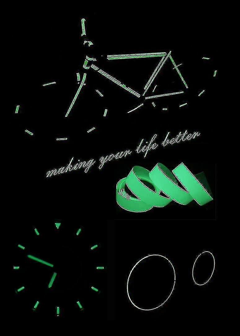 1 Rolls Luminous Tape Sticker 10' Length X 0.8" Width Removable Waterproof Photoluminescent Glow In The Dark Saf