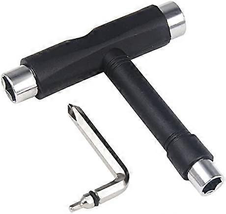 Skateboard T Tool Screw Wrench with Allen Key Screwdriver 5 Way All in 1 Multifunction Skateboard Tool for Skateboards/Scooter/Roller Skates/Longboard