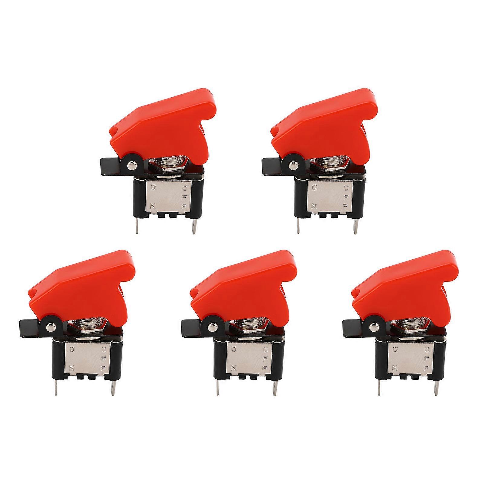 5Pcs Toggle Switch 12V DC 25A 2 Pin Waterproof Rocker Toggle Switch for Vehicle Boat