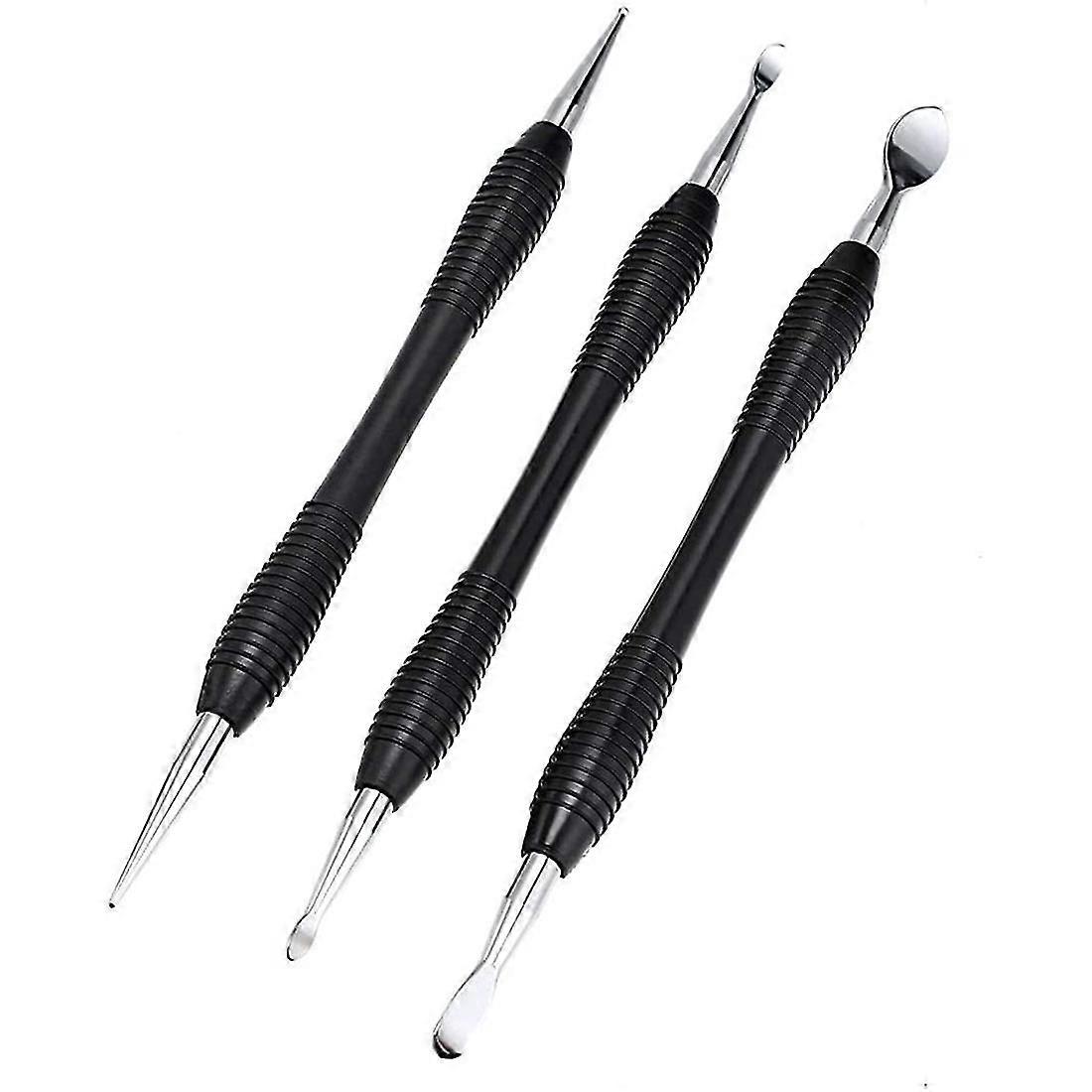 3pcs Leather Craft Styling Grooving Tool, Leather Embossing Spoon Styling Engraving Tool Kit For Le