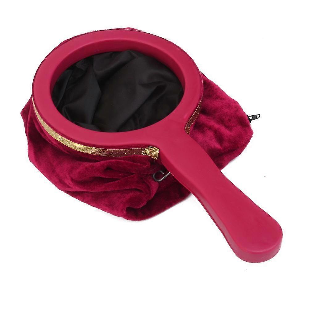 Magic Change Bag with Handle Zipper Twisting Handle Magic Trick -Wine Red