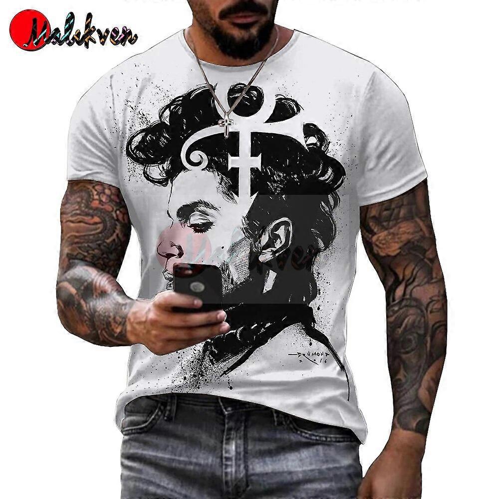 Prince Rogers Nelson Print 3D T-shirt Άνδρες Γυναίκες Casual Harajuku Style Κοντομάνικο Tshirt Hip Hop Streetwear Oversized T Shirt