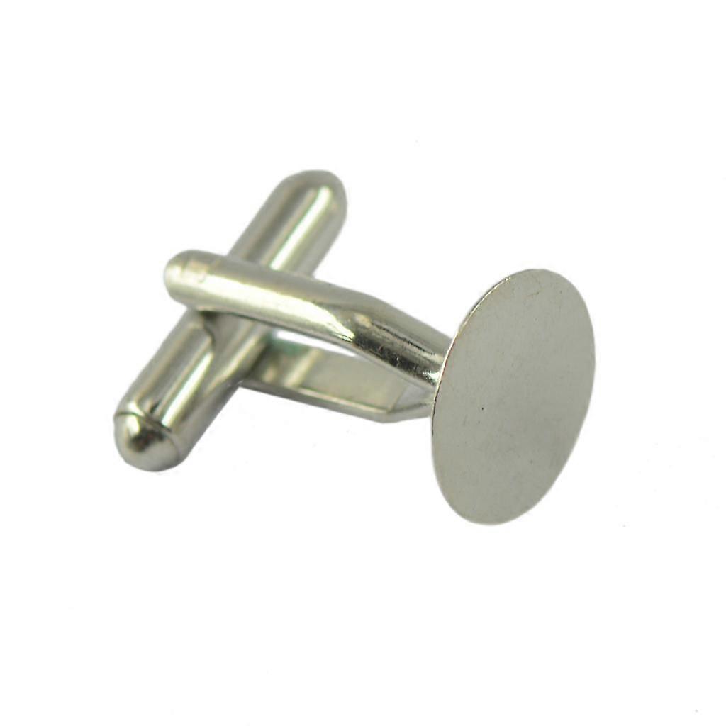 2x 10 قطع قاعدة أزرار أكمام النحاس قميص الزفاف لرجل الأعمال DIY 12 ملليمتر فضي