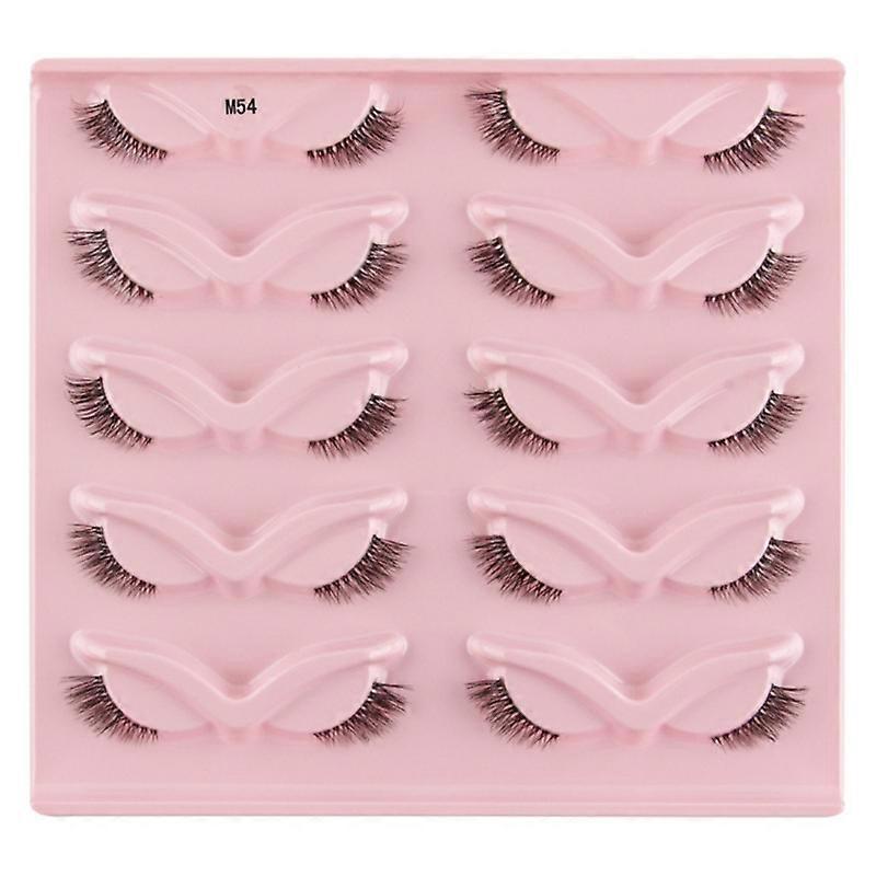 Fluffy-Soft Half Lashes Natural Look Wispy Cat-Eye Lashes 3D False Eyelashes