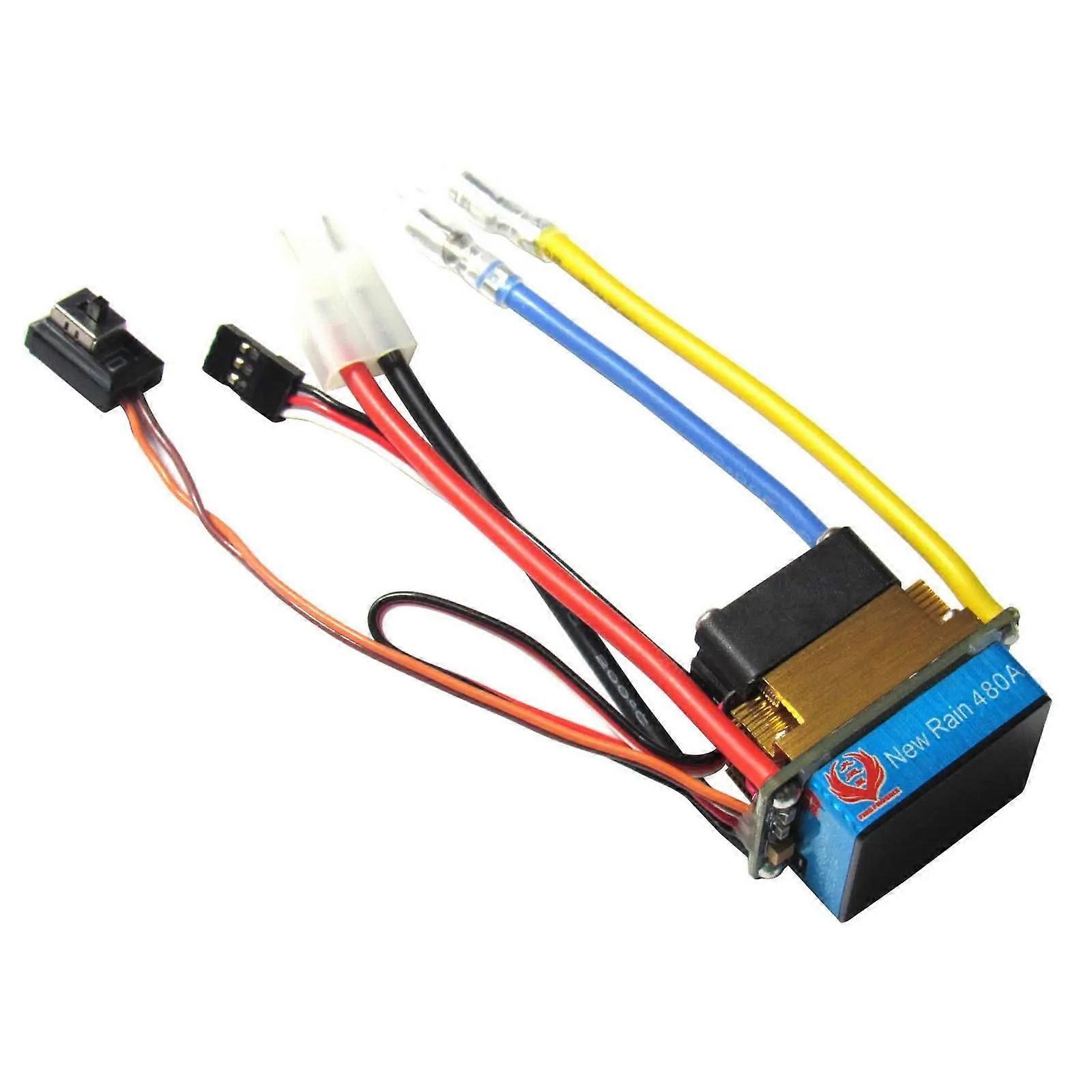 480A 3-Modes New ESC Brushed Speed Controller for 1/10 RC Buggy Rock Crawler Car