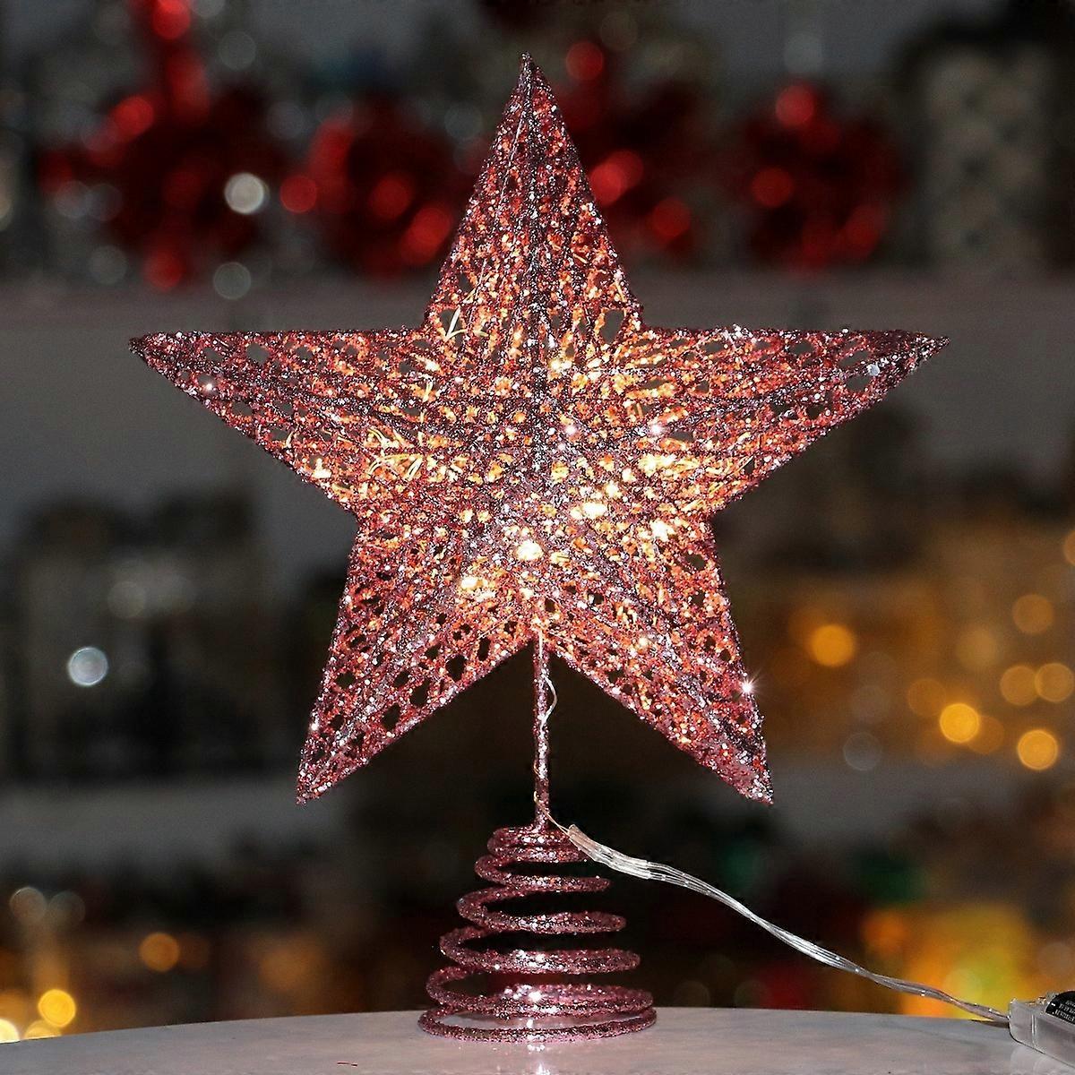 Christmas Tree Topper Star- Star Tree Topper Lighted with LED Wire