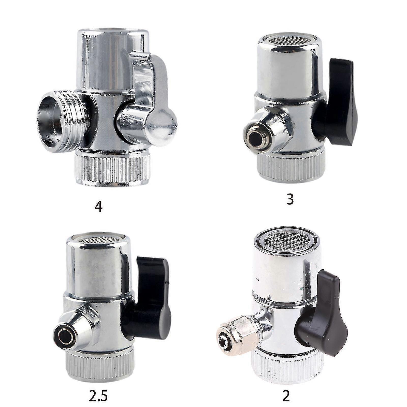 Sink Valve Diverter Faucet Splitter For Kitchen Or Bathroom Sink Faucet Replacement Part Faucet To Hose Adapter 4 Sizes