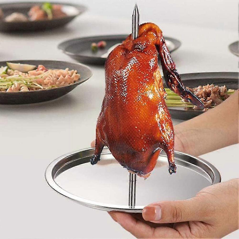 Chicken Roaster Rack Vertical Skewer Barbecue Grilling Rack Meat Spit Perfect For Steak Chicken Meats Beer Smoker Accessory