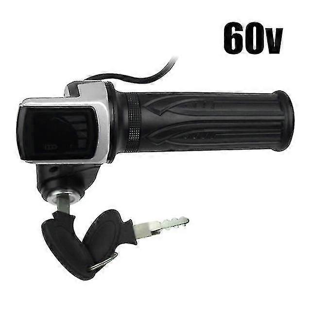 36v 48v 60v Electric Scooter Throttle Grip With Key Lock Power Indicator Durable E-bike Accessories Motor With Lcd Display