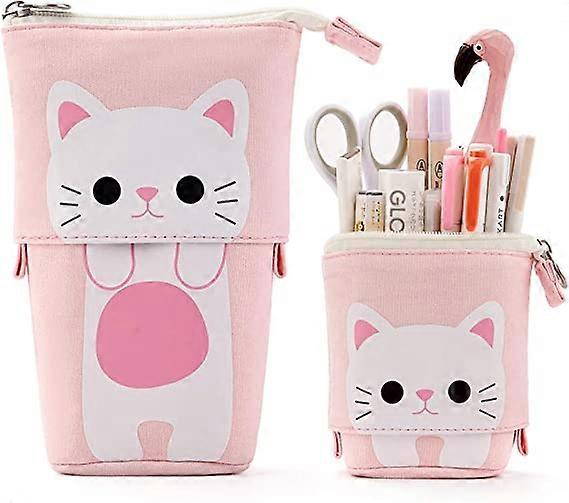 1 Pack - Large Capacity Pen Pencil Case Pouch Box Organizer Large Variable Storage Retractable Flap Pen Holder Simple Cute Canvas Multi-function Penci
