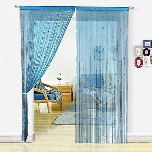 Teal Blue, 100x200cm Home Decor Bead Curtain, Polyester