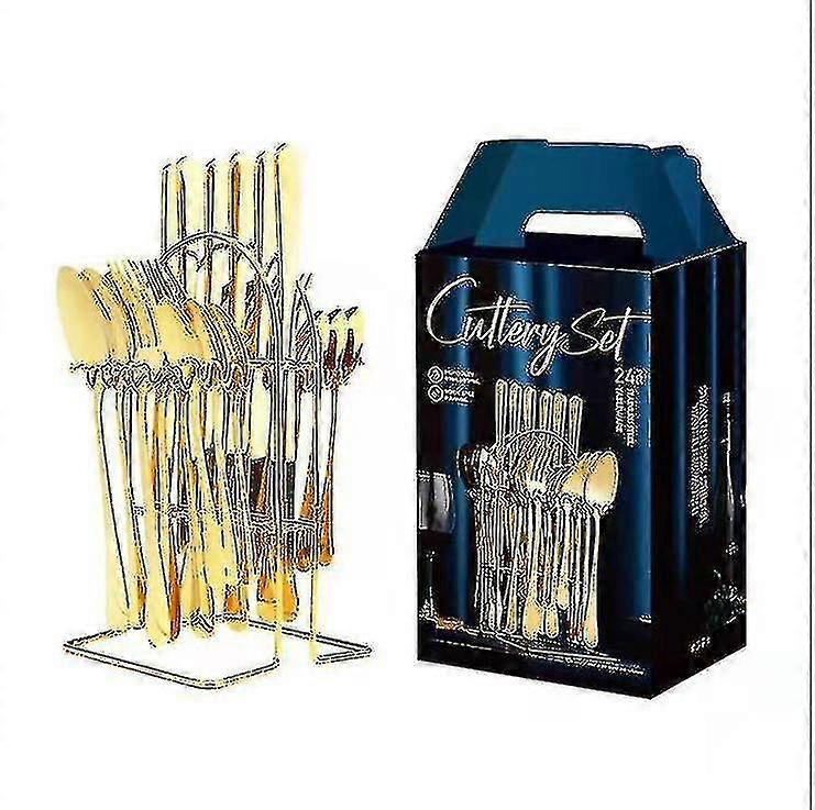 ステンレススチールカトラリーナイフ/フォーク/スプーン/カトラリー Bag.yt の24ピースセット