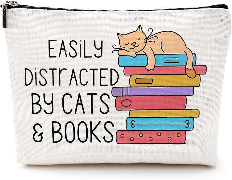 sminkeveske katt elsker gaver katt mamma gaver katteting kosmetisk veske kattetema gaver morsomme kattegaver til kvinner toalettmappe glidelåspose for kvinne hennes gi