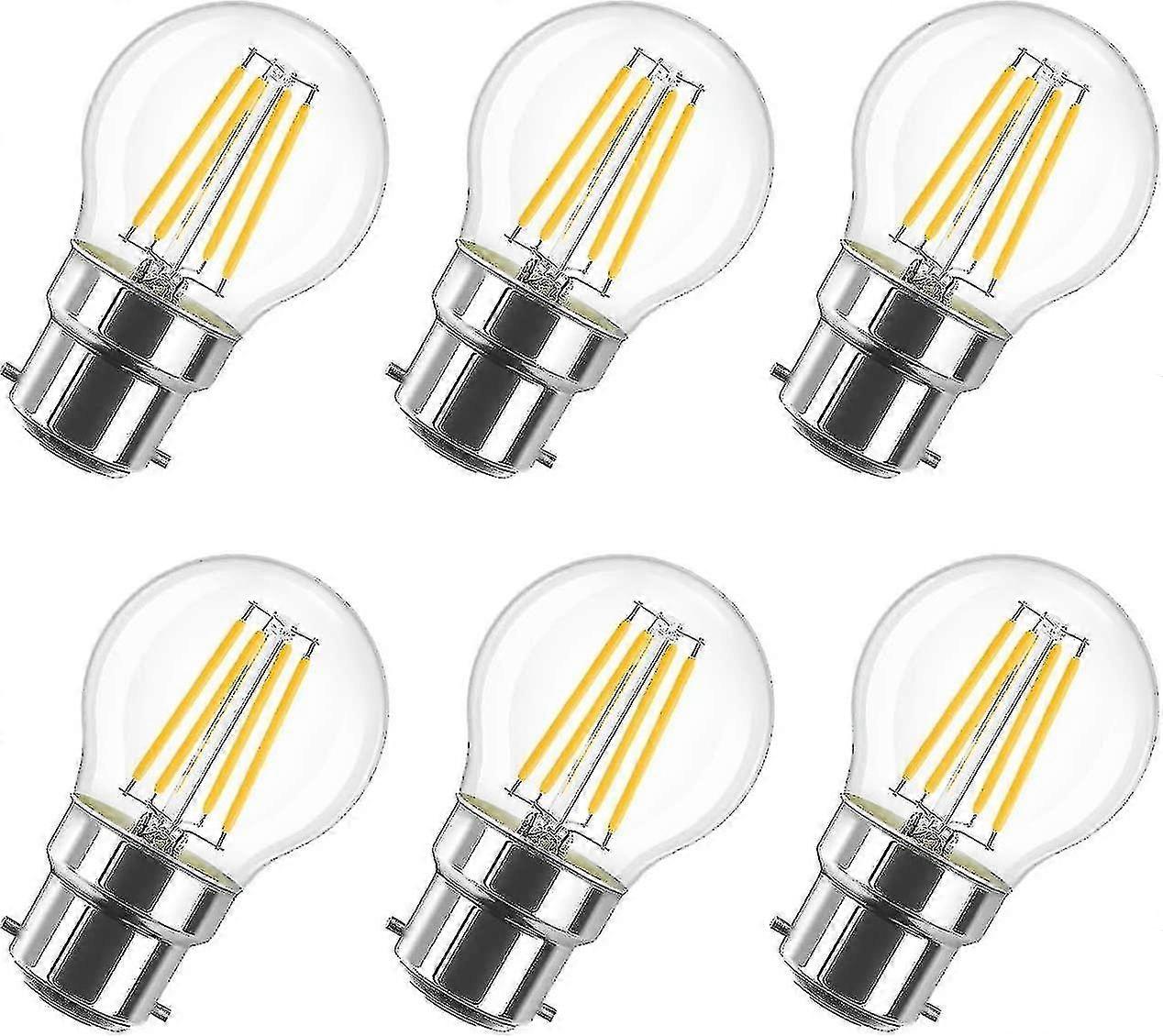4 واط ليد بايو مينت لمبة G45 B22 ، 2700 كيلو دافئة ، 470 لومن ، لمبة فينتا ، غير قابلة للتعتيم ، عبوة من 6 [E]