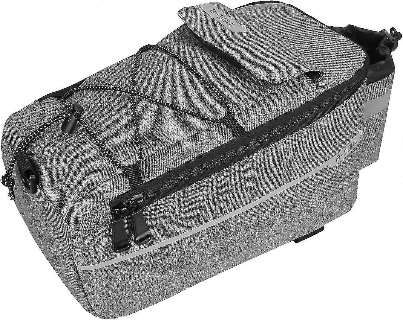 תיק מתלה אחורי לאופניים תיק צידנית תא מטען מבודד לפריטים קרים וחמיםאפור