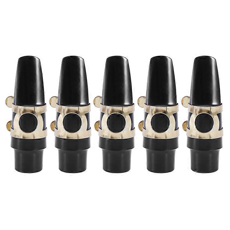 5x altsaksofon saksofon munnstykke plast med hette metall spenne siv munnstykke puter puter