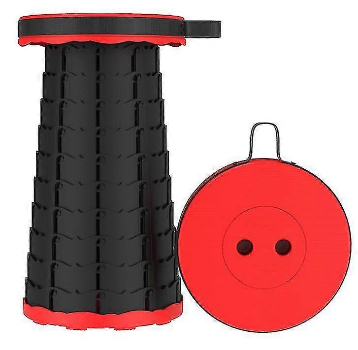 Outdoor Folding Telescopic Stoolportable Adjustable Stool For Fishingred