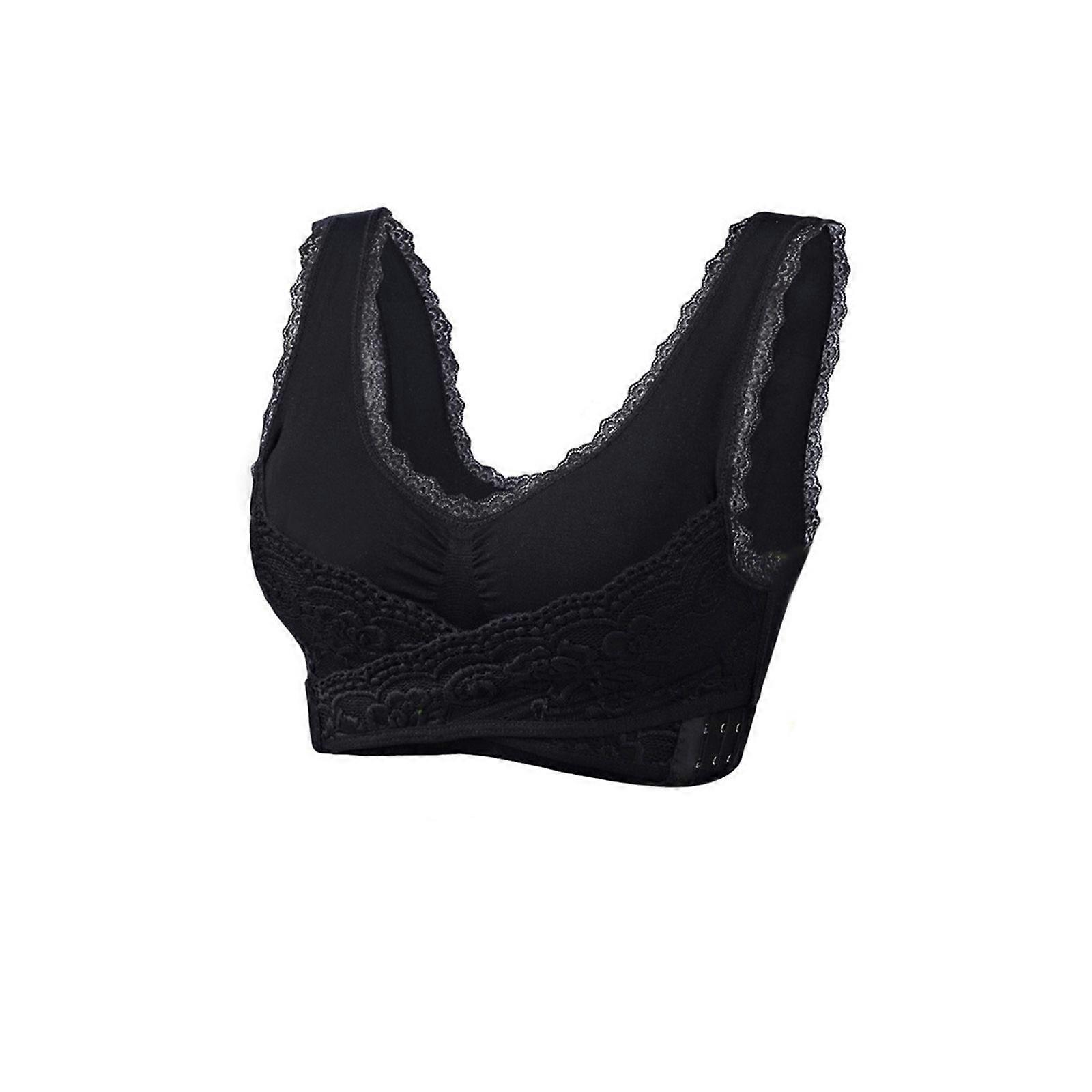Kendally Comfy Corset Bra Front Cross Side Buckle čipkované podprsenky, 100% nové