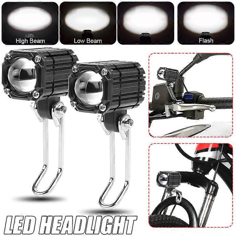 Ebike E-Bike Motorcycle Front Headlight 12V 24V 36V 48V Electric Bicycle offroad ATV led Light Auxiliary Headlight fog lamp