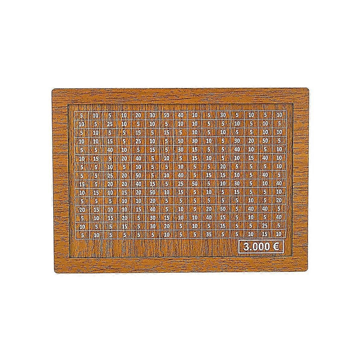 Money Box (4 Sizes) - Reusable Money Box With Money Goal And Numbers To Cross3000