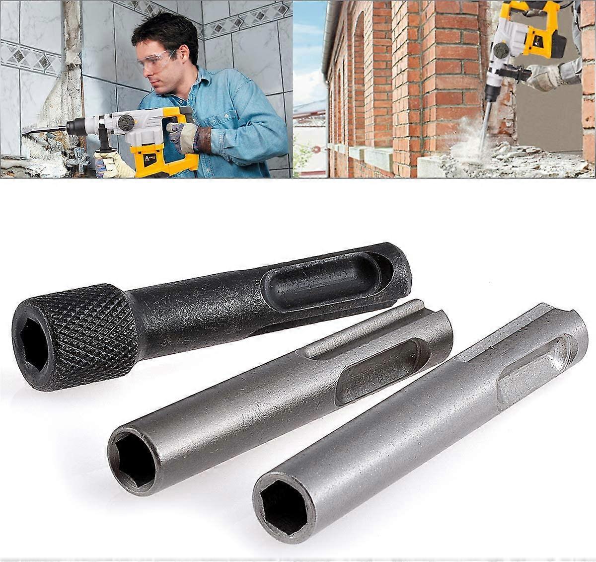 3 قطع المغناطيسي SDS 6 نقطة 60mm 1/4 "عرافة عرقوب مثقاب حامل محول المقبس الجوز تأثير سائق الحفر المطرقة بت أداة تحويل مجموعة محول