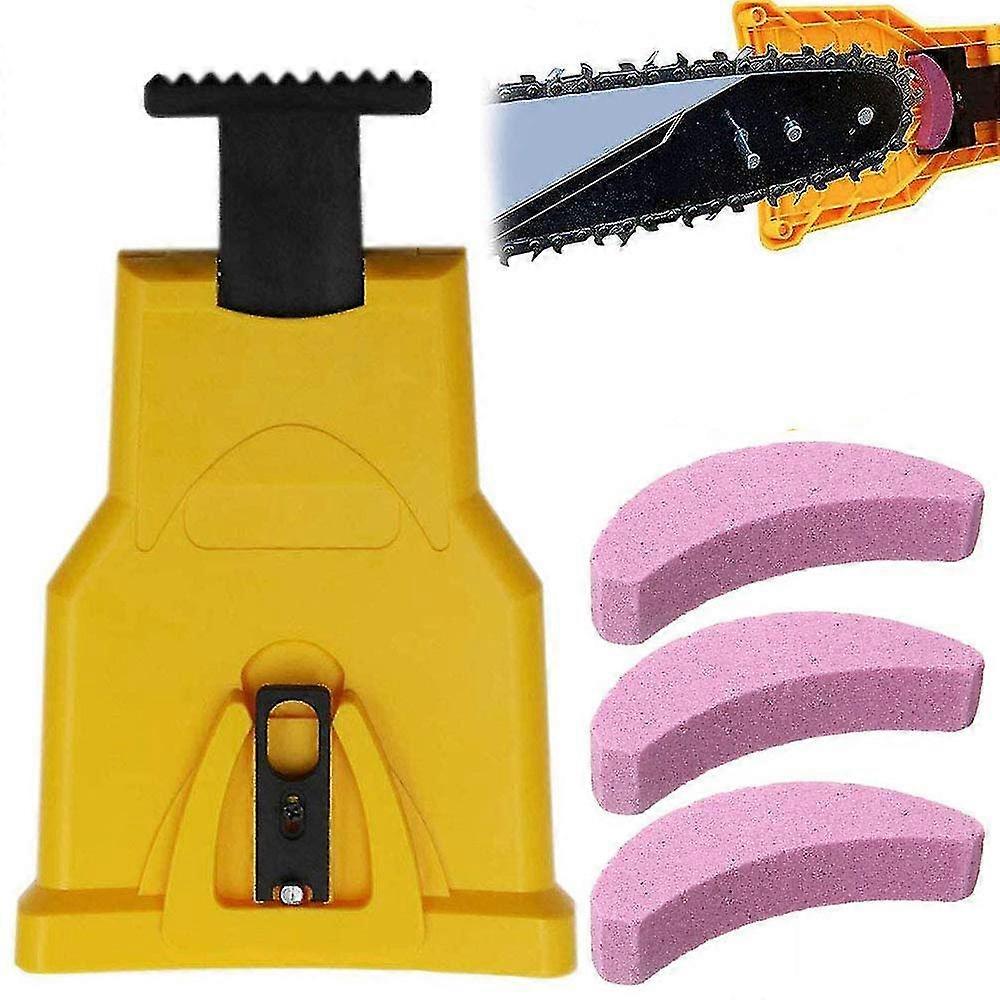 Chainsaw Sharpener, Chainsaw Sharpener Set With 3 Whetstones, Fast Woodworking Tools