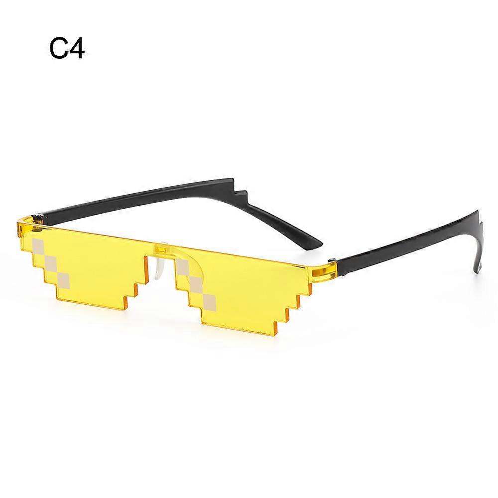 1PC NEW Mosaic Sunglasses Trick Toy Thug Life Glasses Deal With It Glasses Pixel Black Mosaic Sunglasses Cool Jokes Funny Toys
