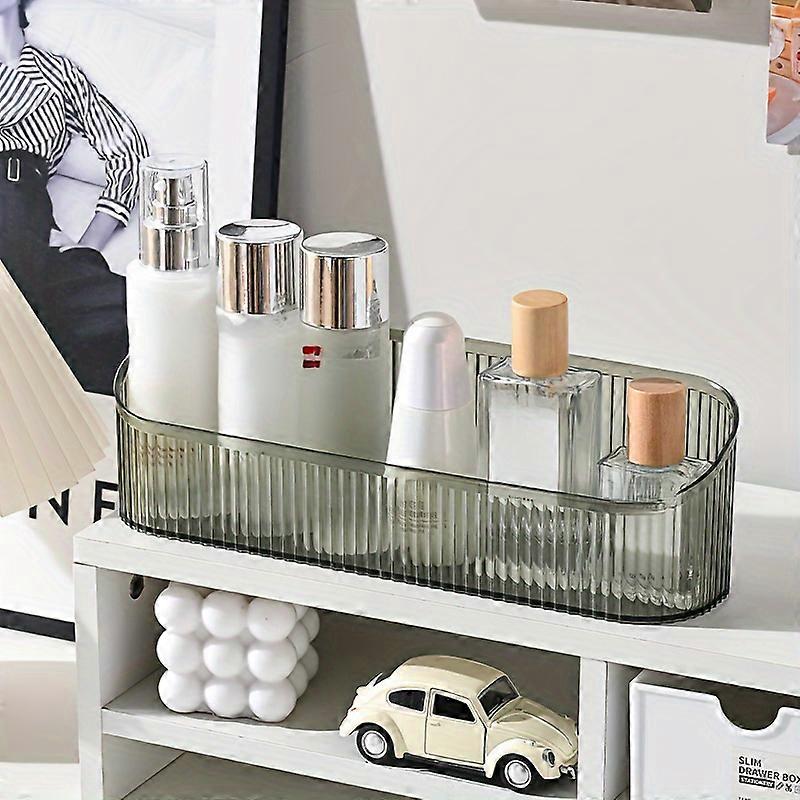 שולחן עבודה רצועת איפור קופסת אחסון פס שקוף מדף אחסון חדר אמבטיה בית יהירות טיפוח העור מדף שפתון