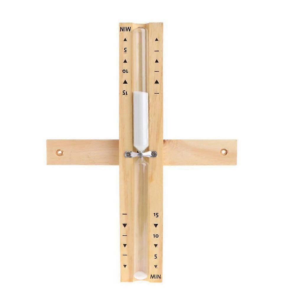 1PCバスルームサウナタイマー壁掛けロータリーサウナ15分砂時計(カーキ)