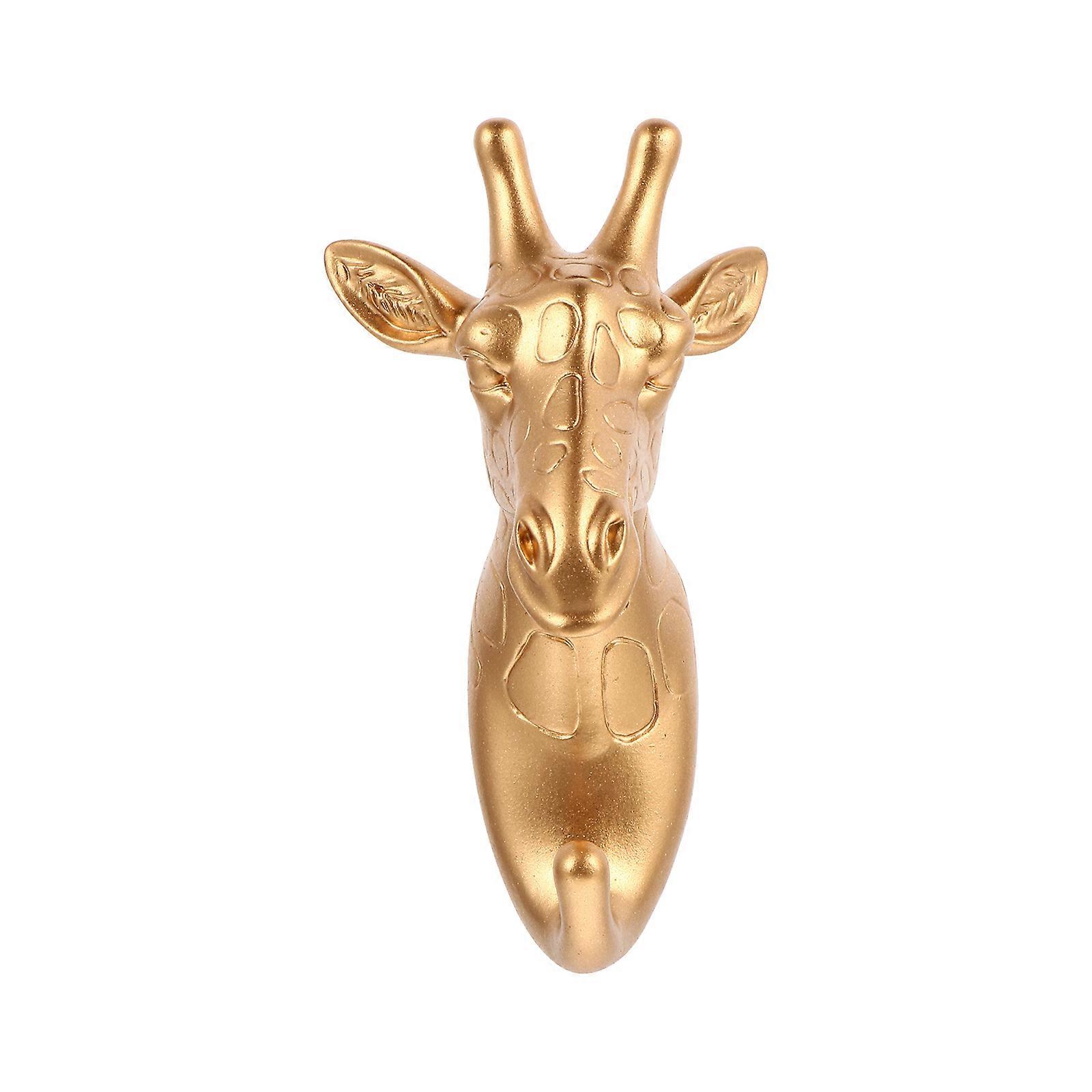 1pc Creative Retro Hooks Giraffe Head Shape Hanger Home Salon Craft Decor