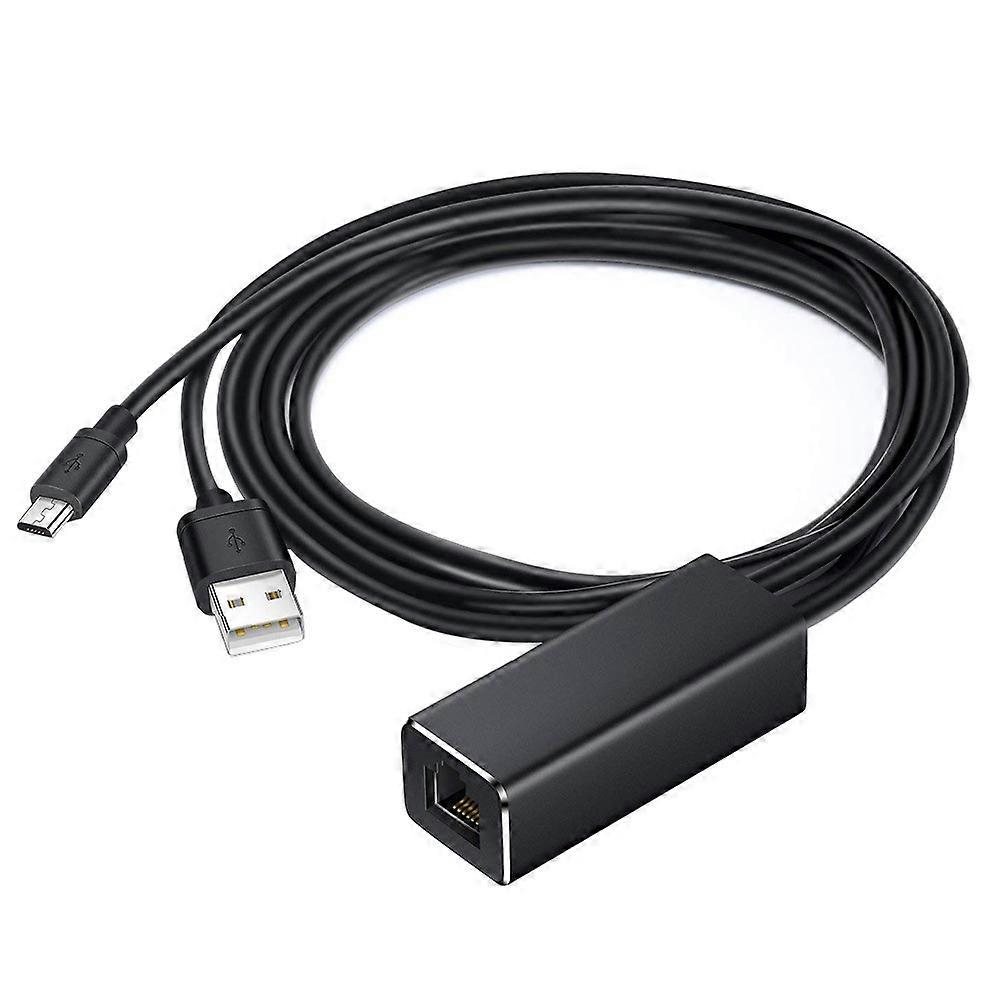 2 in 1 Micro USB Network Ethernet Adapter Cable Compatible Chromecast Fire TV Stick