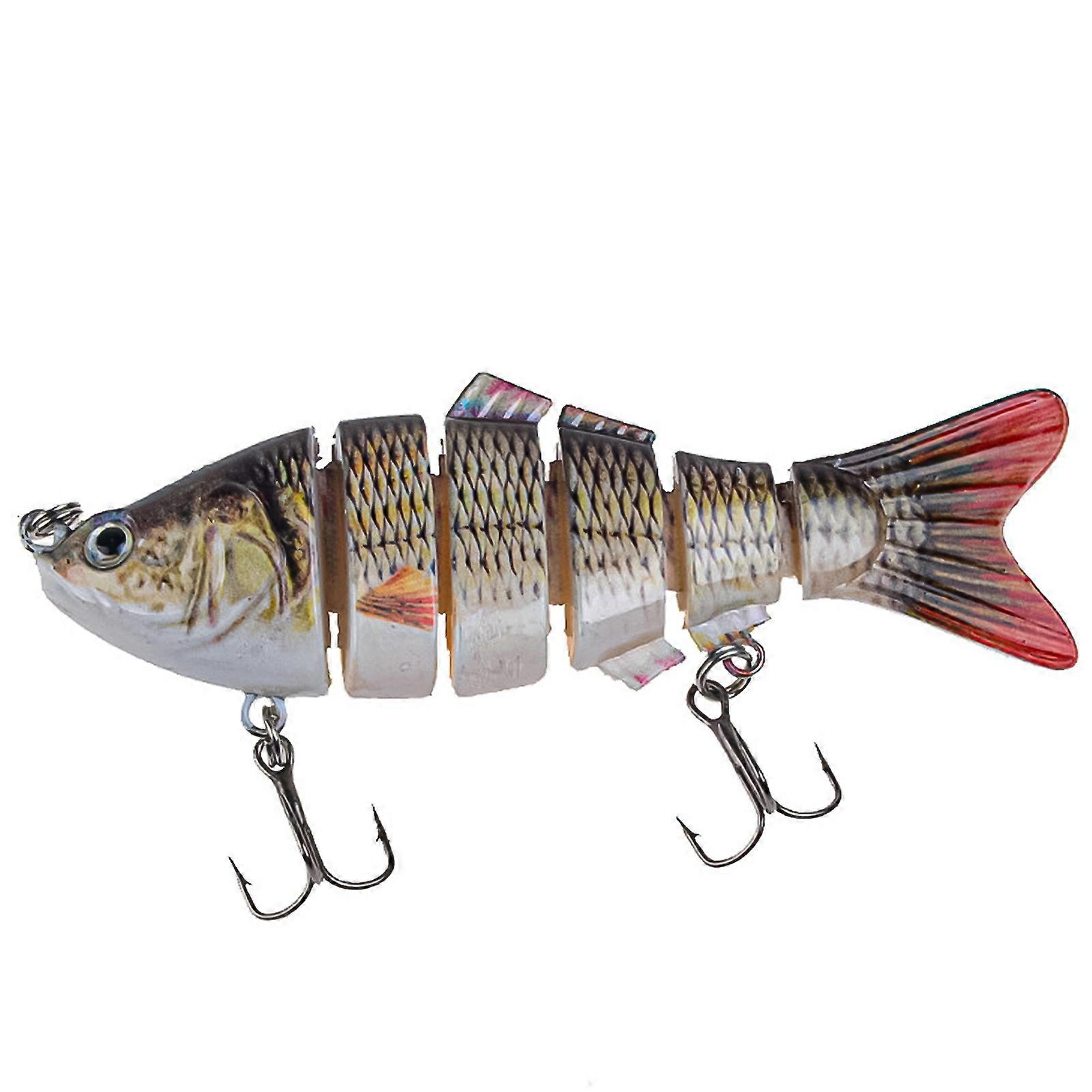 QingHai 10cm 17g Fishing Lure 6 Segment Attractive Plastic Simulation Multi Jointed Hard Bait for Fishing Lover