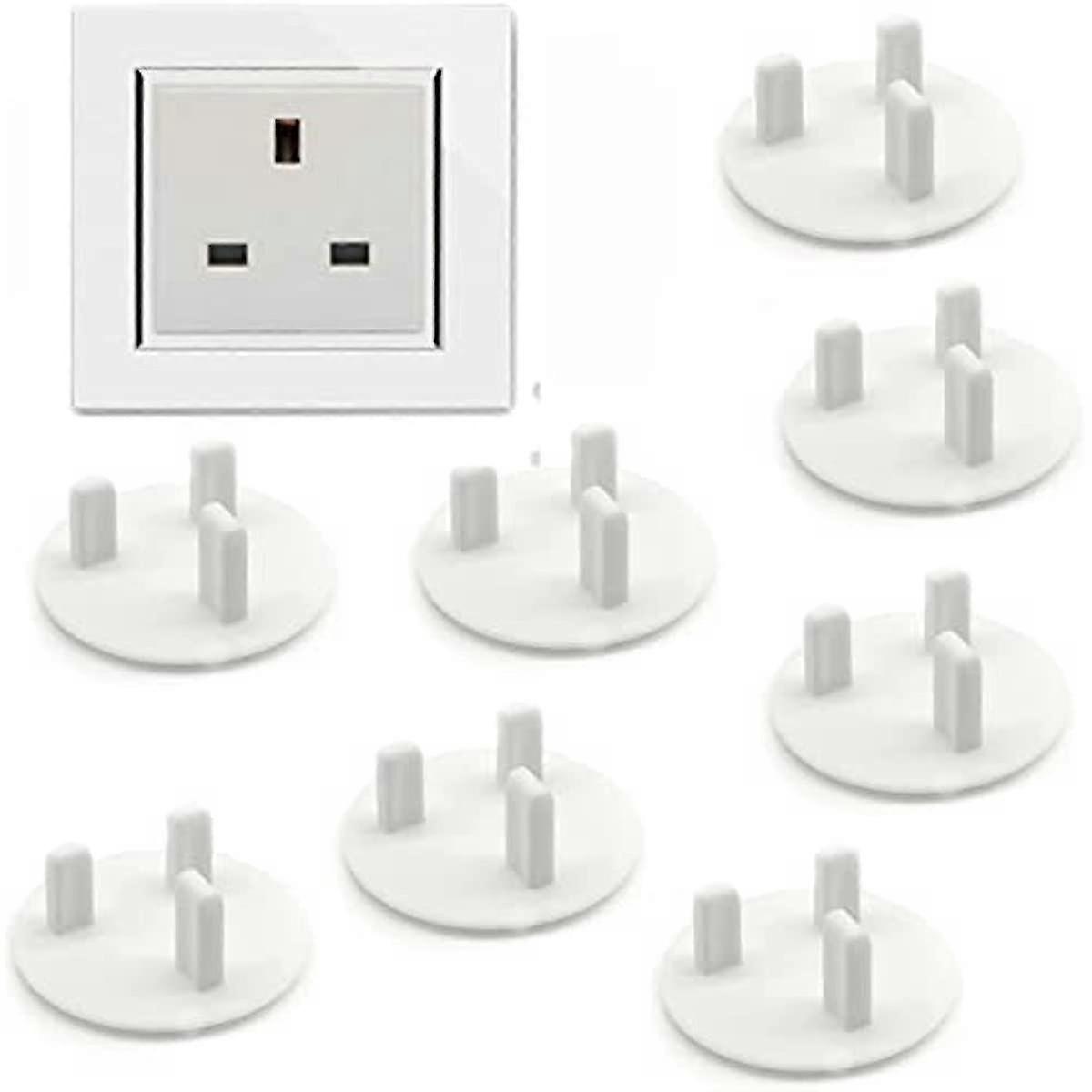 Aonat 8 Pieces Plug Socket Covers  White Plug Socket Covers Uk For Unused Electrical Outlets Plug Socket Protectors