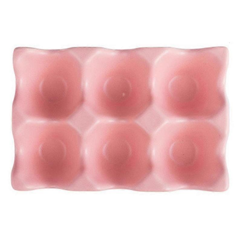 Kjøkkenutstyr Eggbrett Eggstativ Husholdningsutstyr Keramisk servise Eggbrett Eggbrett Rosa