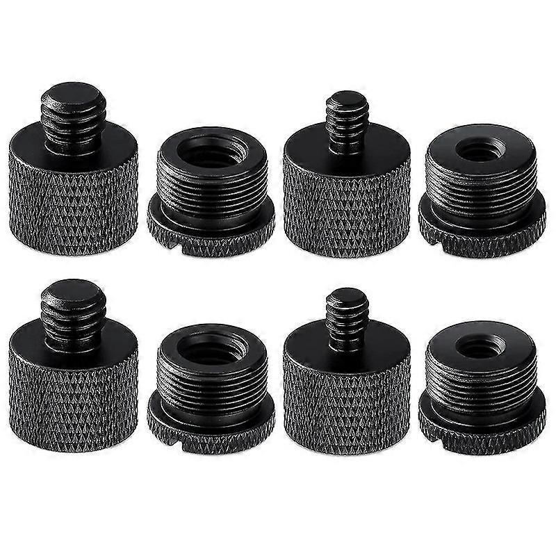8 Adet Mikrofon Standı İplik Adaptör Seti, 5/8 Dişi - 3/8 Erkek ve 3/8 Dişi - 5/8 Erkek Vida Adaptörü T