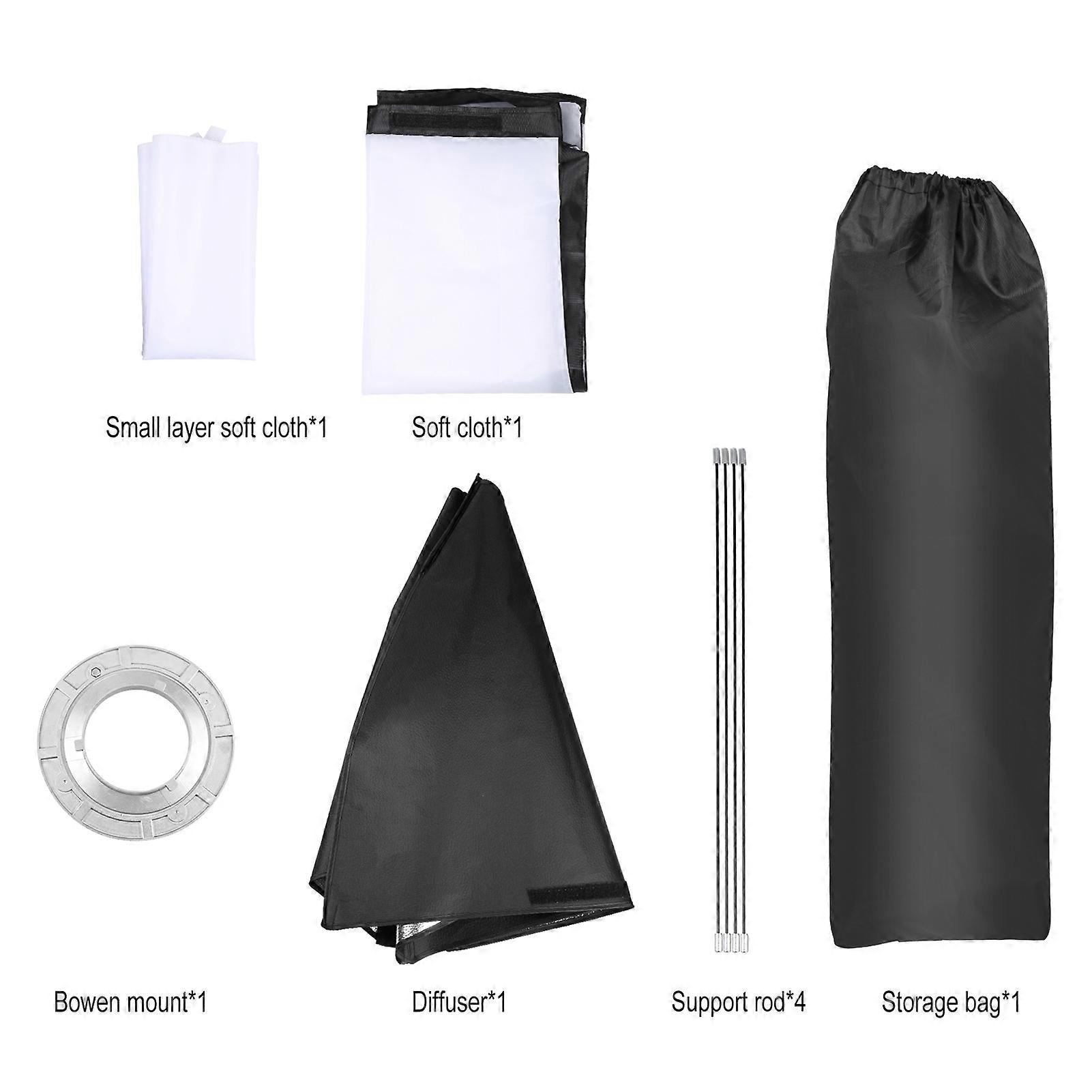 PULUZ 60 * 90cm Quick Release Rectangular Softbox Bowens Mount Softbox with Storage Bag for Product Photography Studio Lighting Live Stream