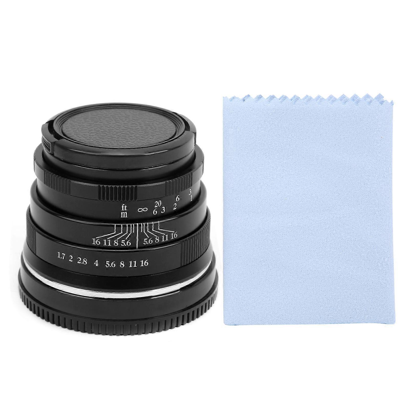 NEWYI 35mm F1.7 E Mount Large Aperture Portrait Fixed Focus Manual Lens for Sony A3000black
