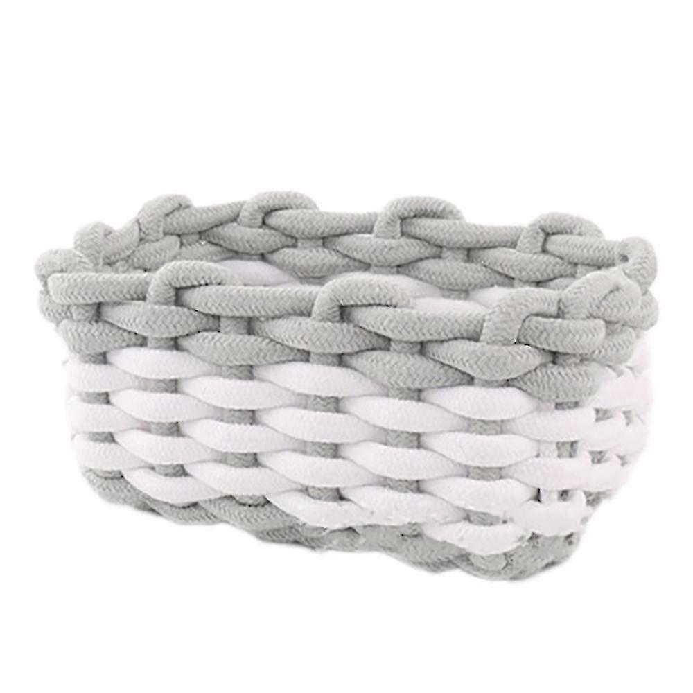 Handmade Cotton String Storage Basket Soft Cover Storage Basket(b)