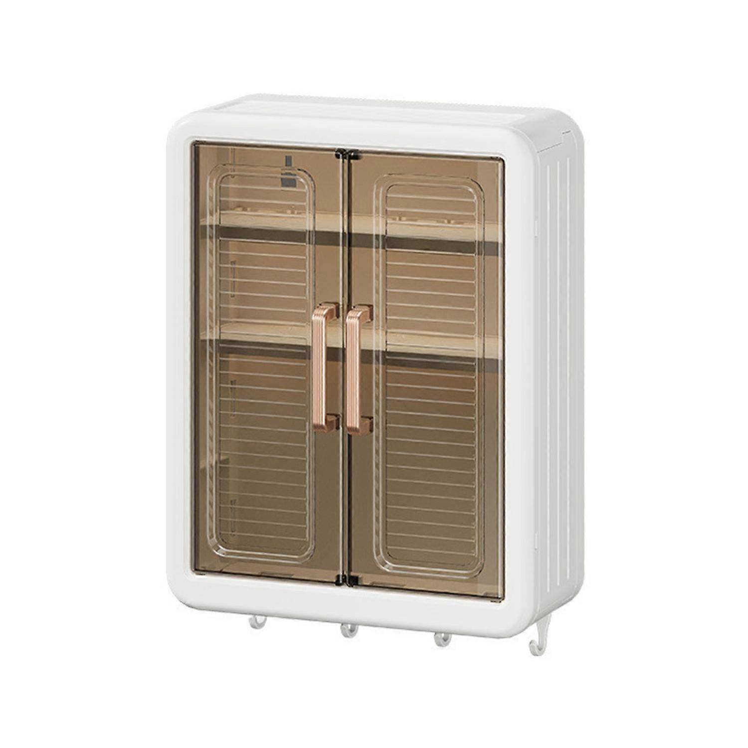 Bathroom Wall Cabinet with 2 Doors Large Capacity Multi-layer Design Easy to Install Wall-Mounted