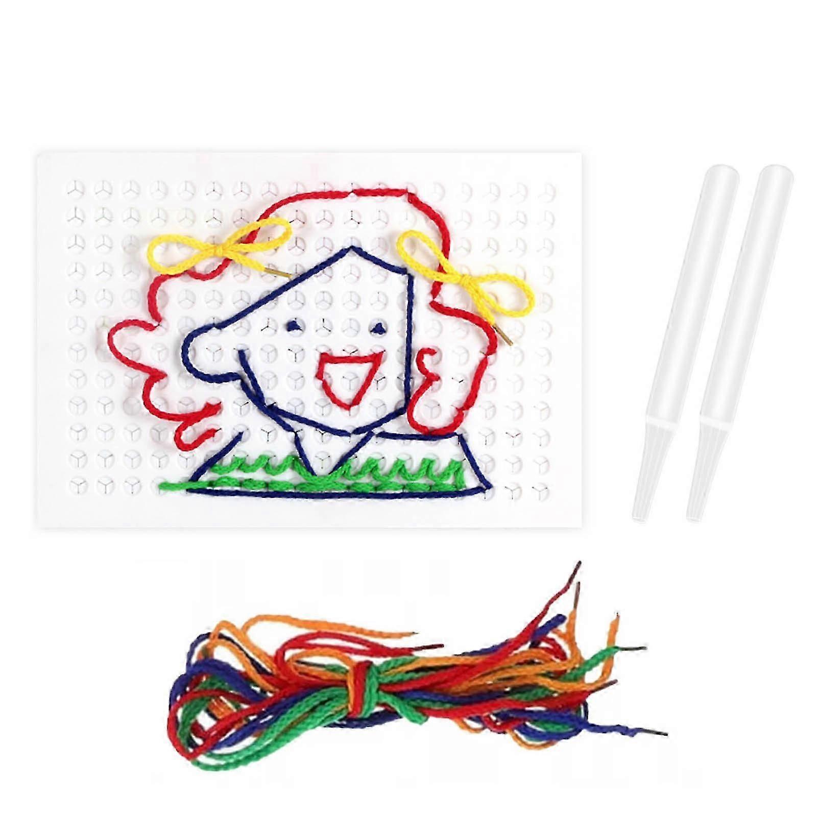 Color Three-Dimensional String Puzzle Early Education Toy 3-6 Years Old (Pen Color Random)