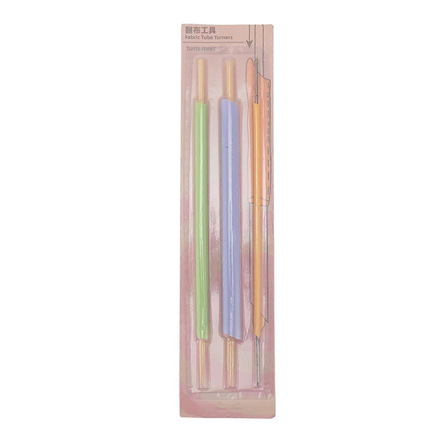 3pcs Fabric Tube Turners Multipurpose Portable Lightweight Efficient Quick Turn Fabric Set for Sewin