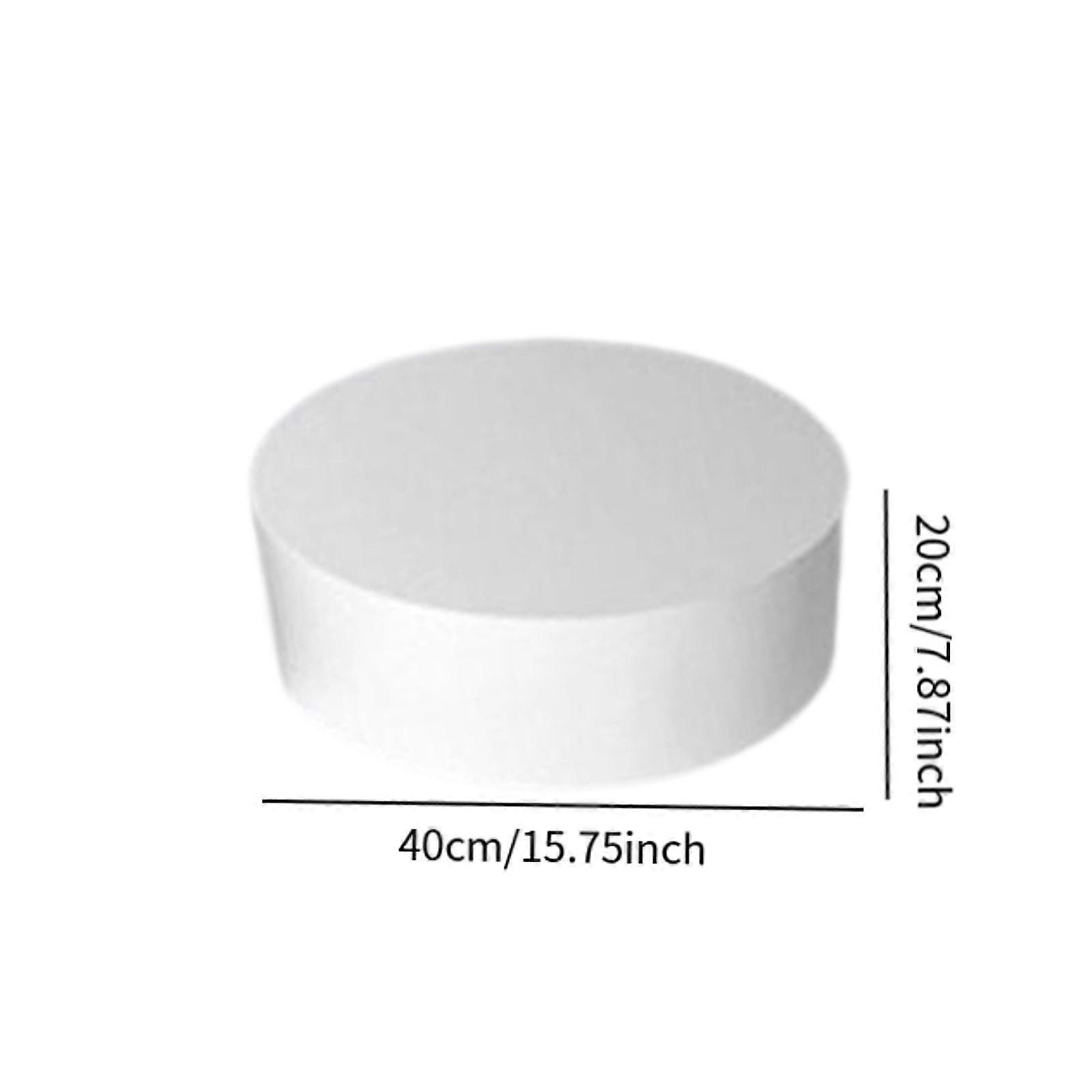 Cylinderformade piedestalställ för skyltdocka/sko/väskor, vit